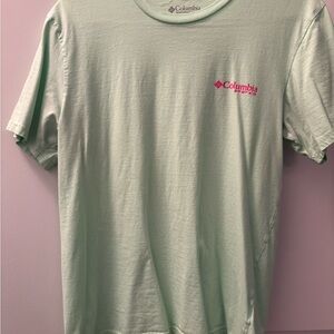 Columbia Green Short Sleeve Tee Minimalist Design